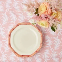 Pink Geometric Bamboo Dinner Plate (Set Of 4)|Mrs. Alice