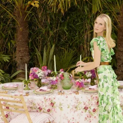 Pink Geometric Bamboo Starter Plate|Mrs. Alice Discount