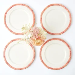 Pink Geometric Bamboo Starter Plate (Set Of 4)|Mrs. Alice Hot