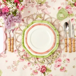 Pink Geometric Bamboo Starter Plate (Set Of 4)|Mrs. Alice Hot