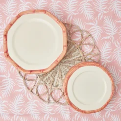 Pink Geometric Bamboo Starter Plate (Set Of 4)|Mrs. Alice Hot