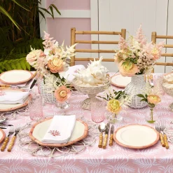 Pink Geometric Bamboo Starter Plate (Set Of 4)|Mrs. Alice Hot