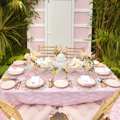 Pink Geometric Bamboo Starter Plate|Mrs. Alice Discount