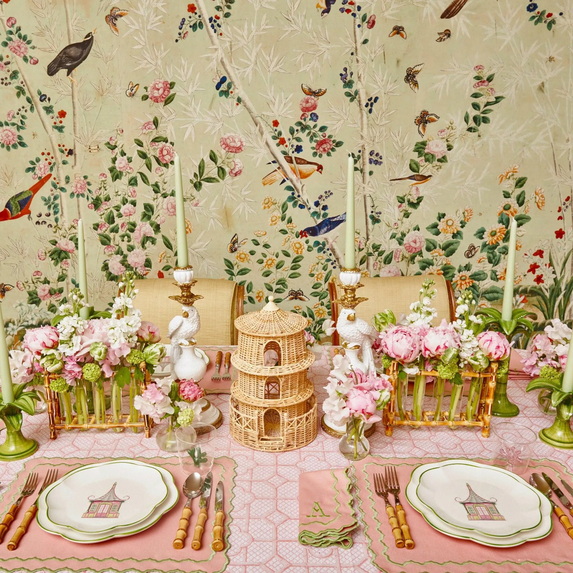 Pink Penelope Napkins (Set Of 4)|Mrs. Alice Online