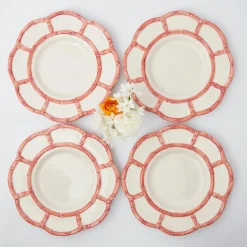 Pink Petal Bamboo Dinner Plates (Set Of 4)|Mrs. Alice Outlet