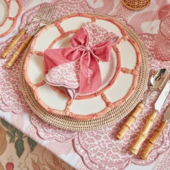 Pink Petal Bamboo Dinner Plates (Set Of 4)|Mrs. Alice Outlet