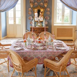 Pink Petal Bamboo Dinner & Starter Plates (Set Of 8)|Mrs. Alice Outlet