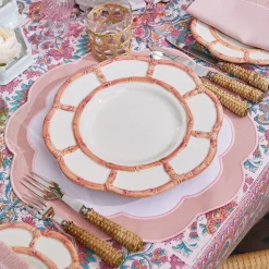 Pink Petal Bamboo Dinner Plates (Set Of 4)|Mrs. Alice Sale