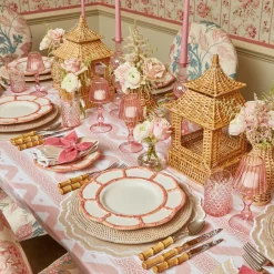 Pink Petal Bamboo Dinner Plates (Set Of 4)|Mrs. Alice Sale