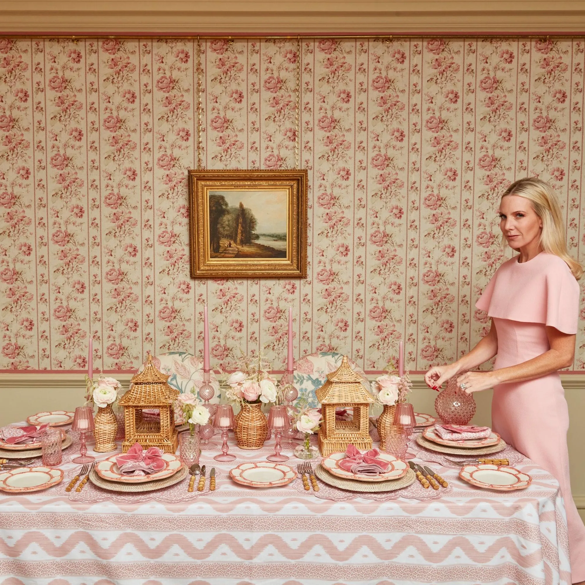 Pink Petal Bamboo Dinner Plate|Mrs. Alice Sale