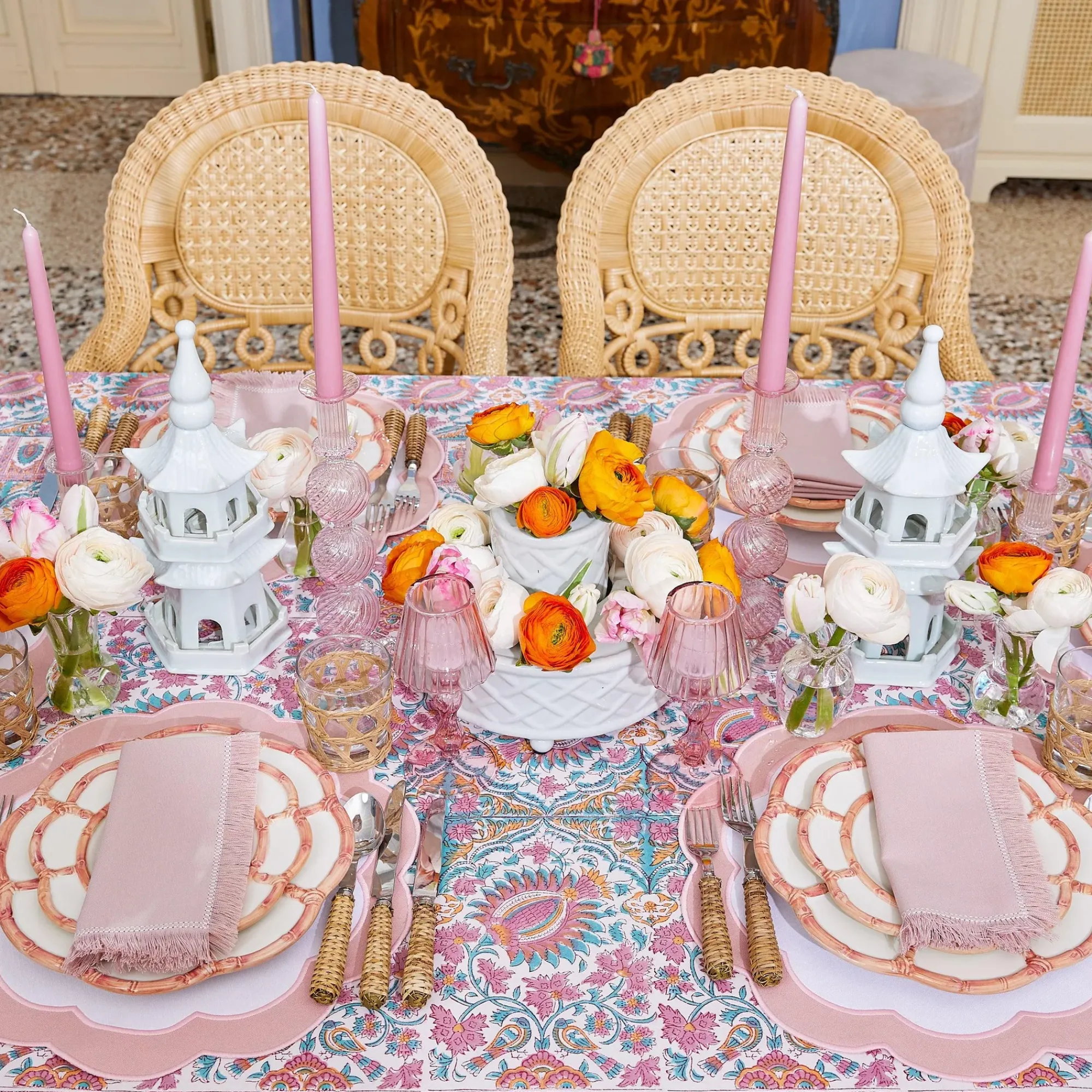 Pink Petal Bamboo Dinner Plate|Mrs. Alice Sale