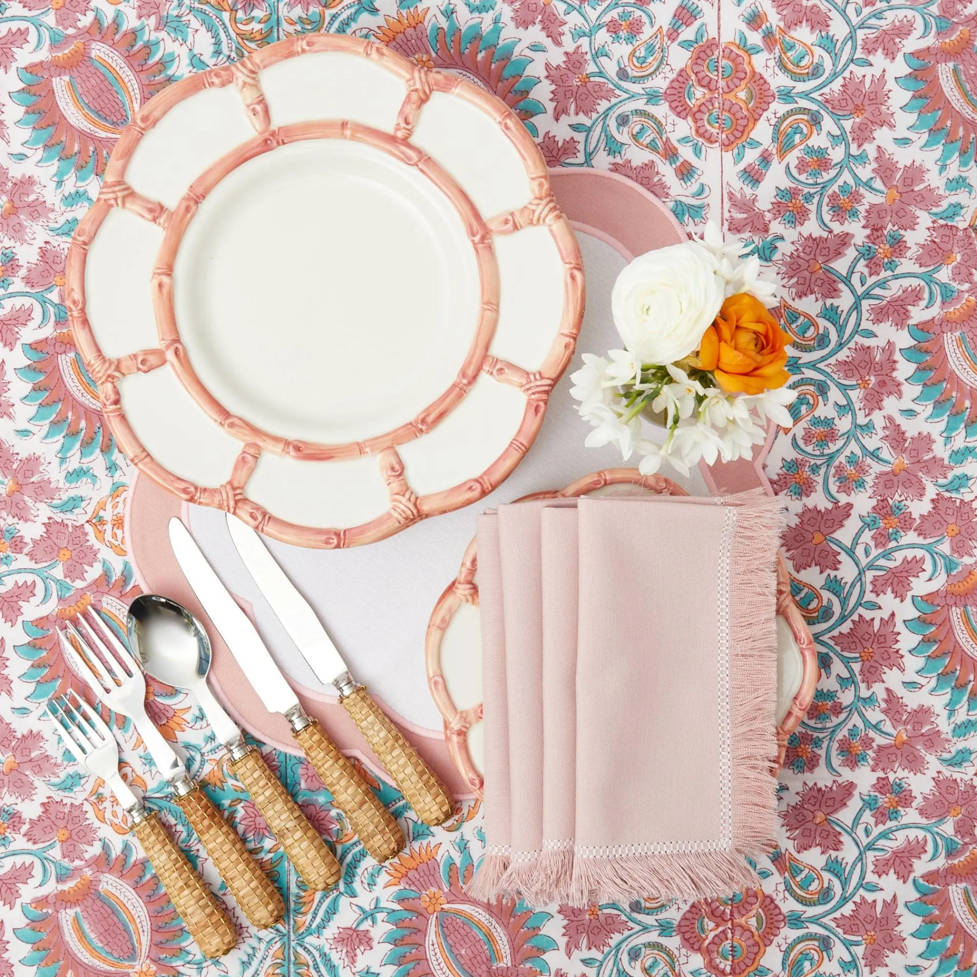 Pink Petal Bamboo Dinner Plate|Mrs. Alice Sale