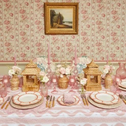 Pink Petal Bamboo Dinner Plates (Set Of 4)|Mrs. Alice Online