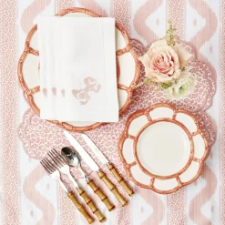 Pink Petal Bamboo Starter Plates (Set Of 4)|Mrs. Alice Sale