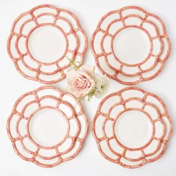 Pink Petal Bamboo Starter Plates (Set Of 4)|Mrs. Alice Sale