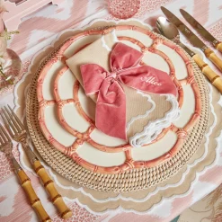 Pink Petal Bamboo Starter Plates (Set Of 4)|Mrs. Alice New