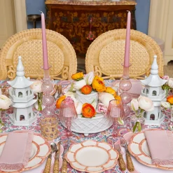 Pink Petal Bamboo Starter Plates (Set Of 4)|Mrs. Alice New