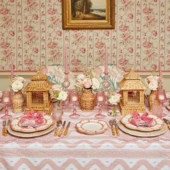 Pink Petal Bamboo Starter Plates (Set Of 4)|Mrs. Alice New