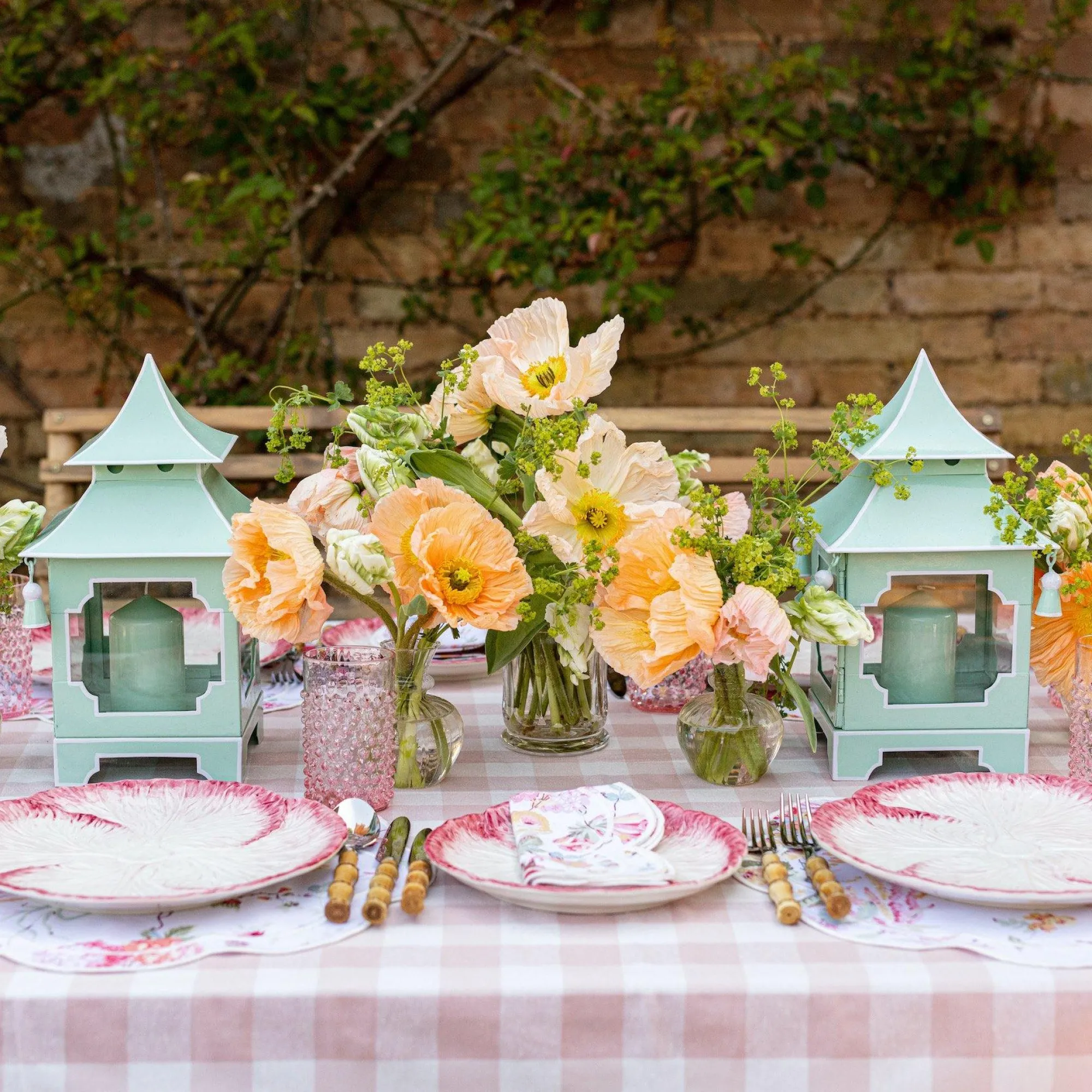 Pistachio Green Pagoda Lantern|Mrs. Alice