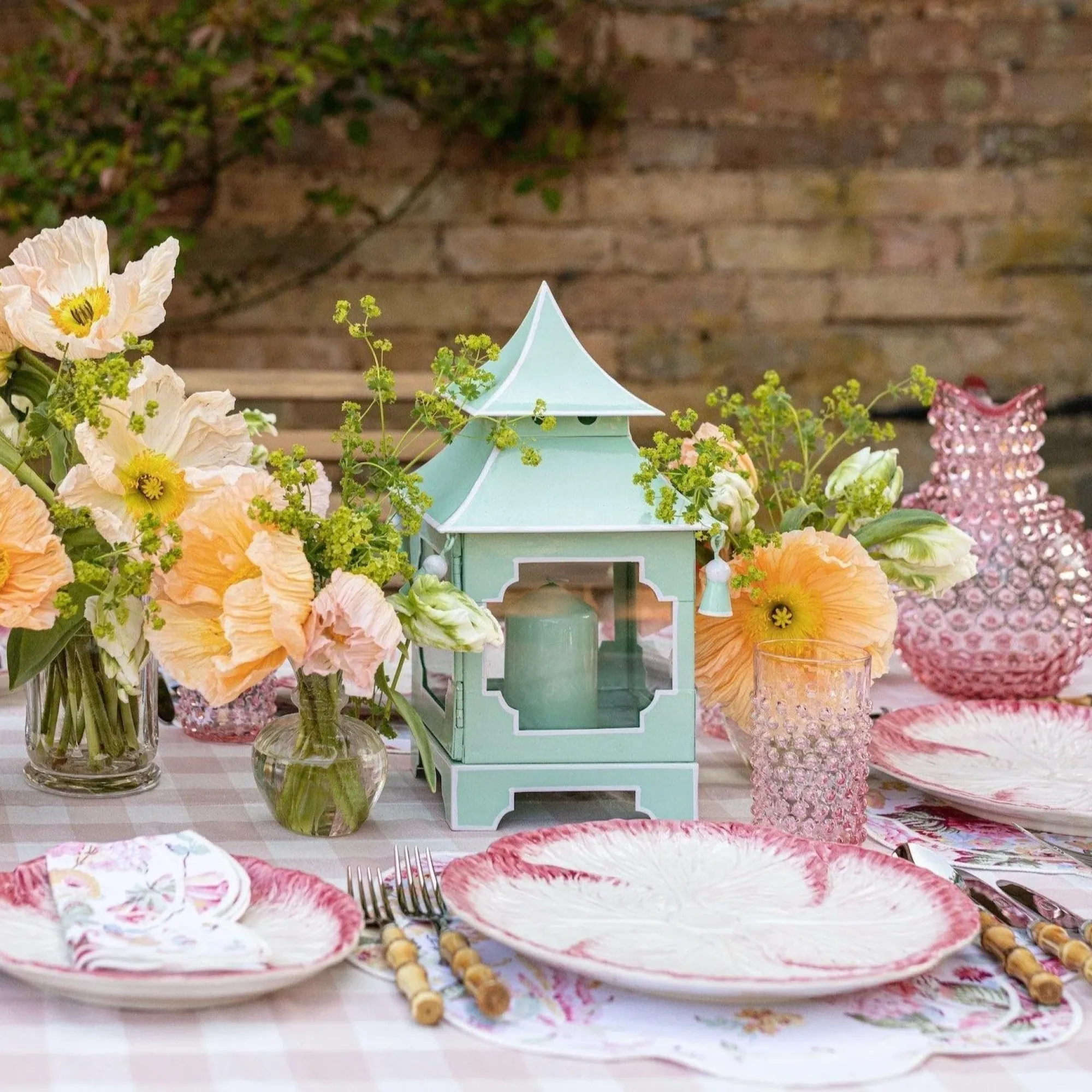 Pistachio Green Pagoda Lantern|Mrs. Alice
