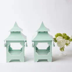 Pistachio Green Pagoda Lantern|Mrs. Alice