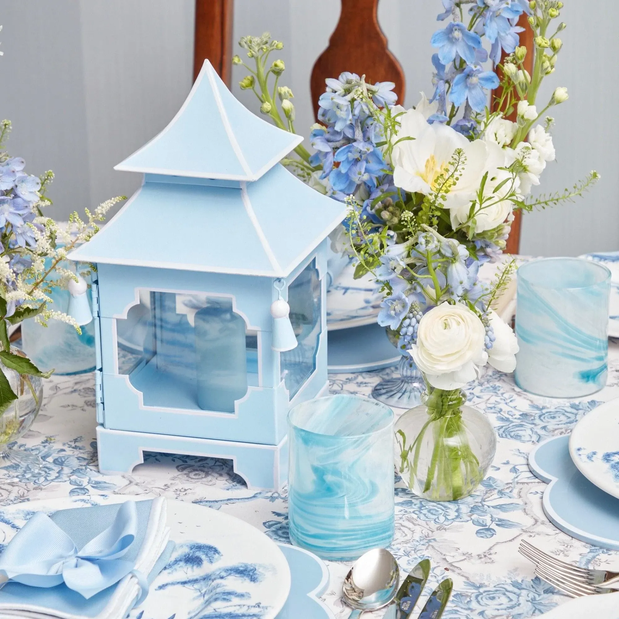 Powder Blue Pagoda Lantern|Mrs. Alice New