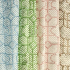 Putty Bamboo Trellis Fabric|Mrs. Alice Hot