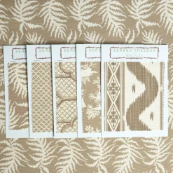 Putty Trailing Ferns Fabric|Mrs. Alice Clearance