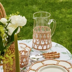 Raffia Water Glasses & Jug Set|Mrs. Alice Sale
