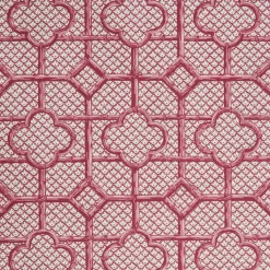Raspberry Pink Bamboo Trellis Fabric|Mrs. Alice Online