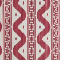 Raspberry Pink Ikat Stripe Fabric|Mrs. Alice Sale