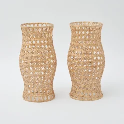 Rattan Hurricane Lantern (Pair)|Mrs. Alice New