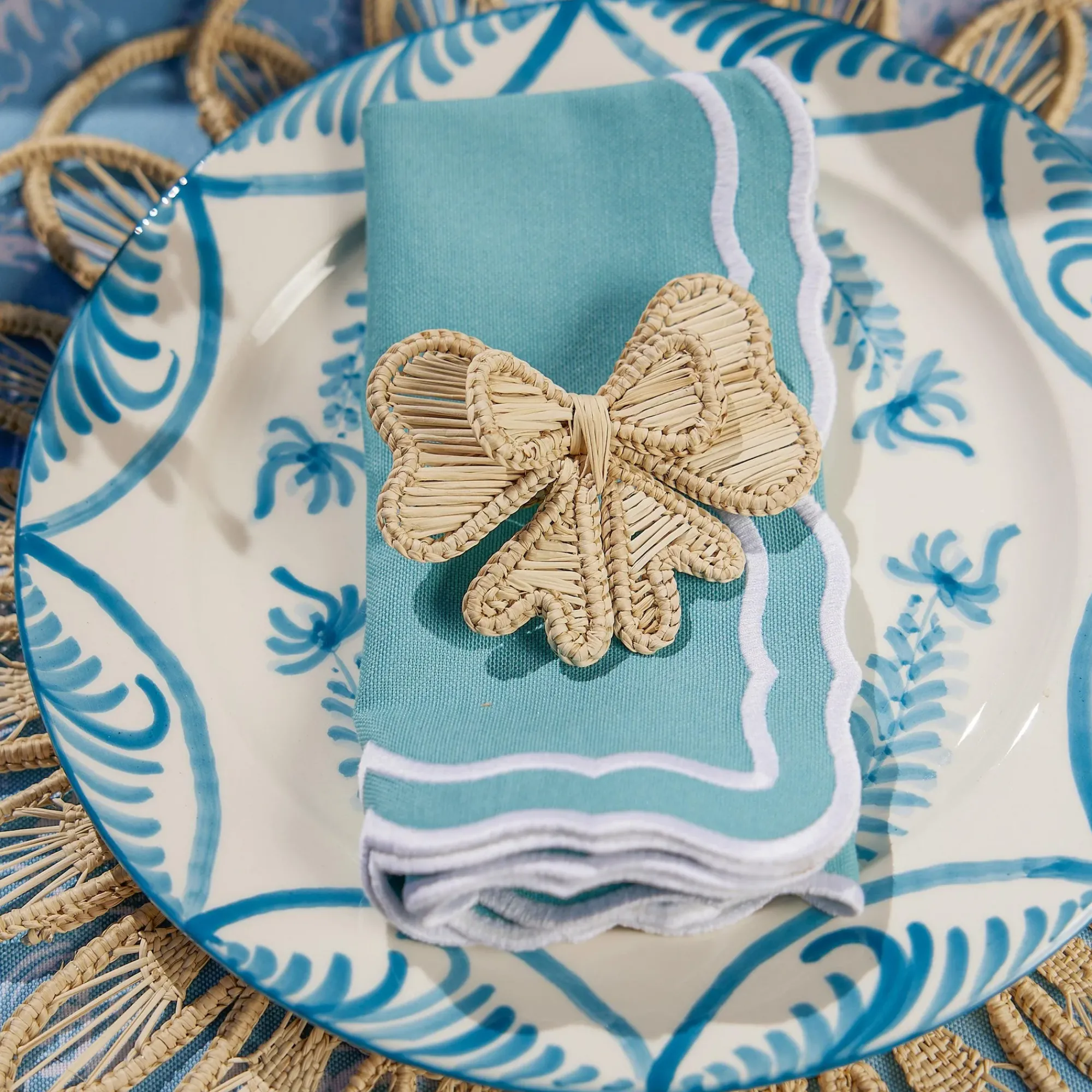 Rattan Napkin Bows (Set Of 4)|Mrs. Alice