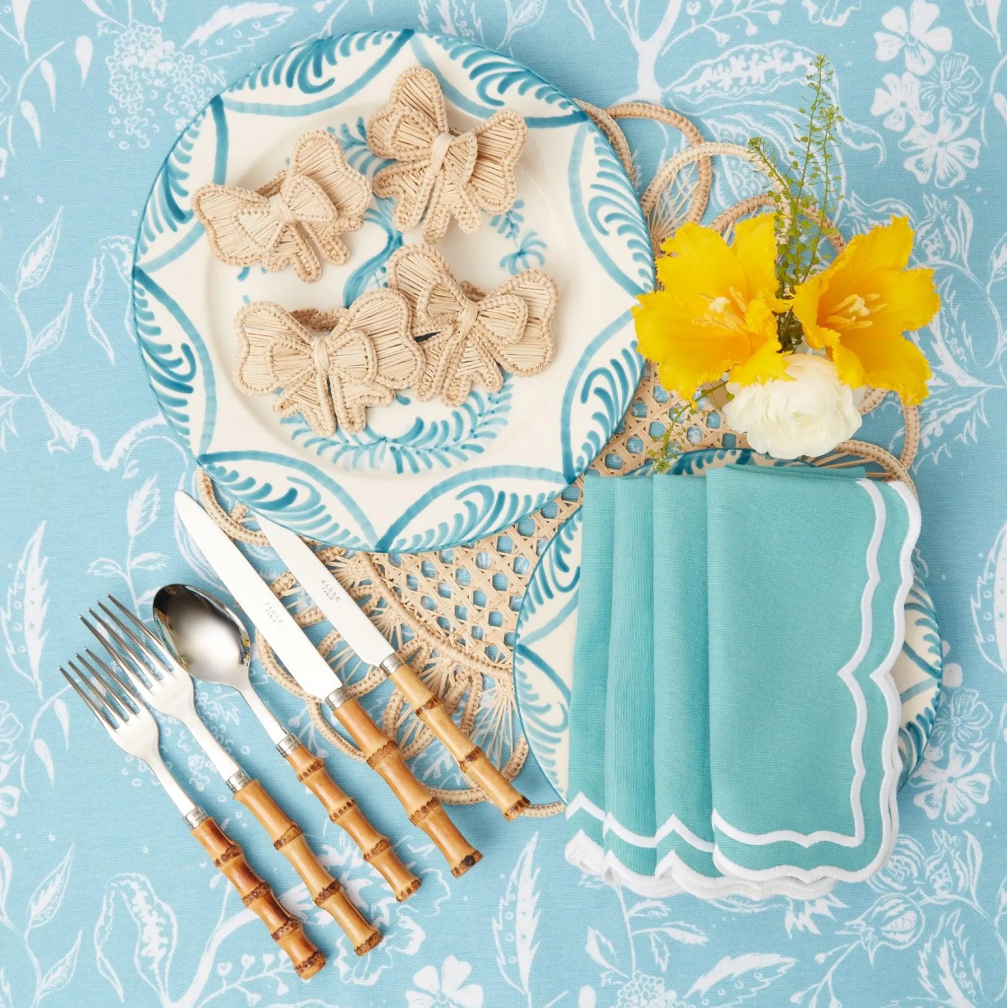 Rattan Napkin Bows (Set Of 4)|Mrs. Alice