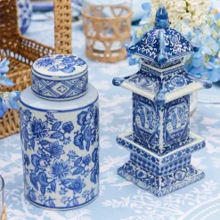 Round Chinoiserie Ginger Jars (Pair)|Mrs. Alice Hot