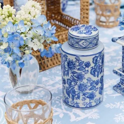 Round Chinoiserie Ginger Jars (Pair)|Mrs. Alice Hot