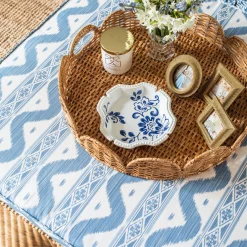 Round Rattan Scalloped Tray|Mrs. Alice Sale