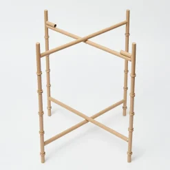 Round Scalloped Rattan Tray With Stand|Mrs. Alice Online