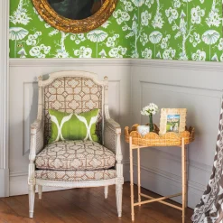 Round Scalloped Rattan Tray With Stand|Mrs. Alice Discount