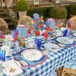 Royal Blue Gingham Tablecloth|Mrs. Alice Online