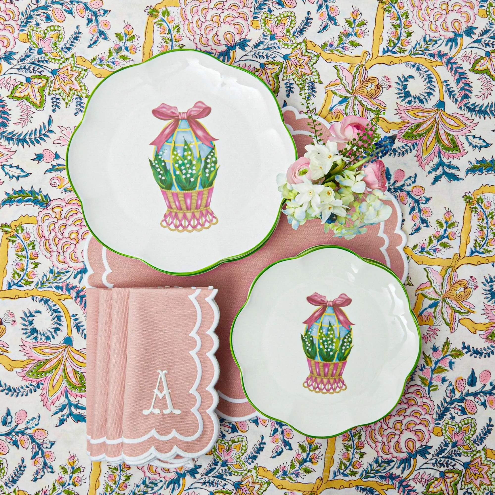 Scalloped Easter Dinner & Starter Plate (Set Of 8)|Mrs. Alice Sale