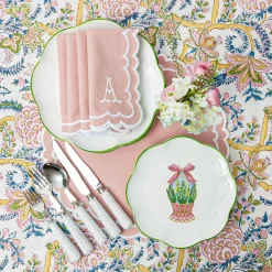 Scalloped Easter Starter Plates (Set Of 4)|Mrs. Alice Clearance