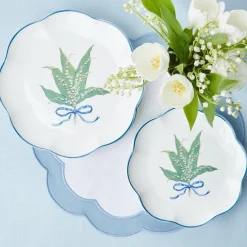Scalloped Lily Of The Valley Starter Plate (Set Of 4)|Mrs. Alice Discount