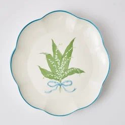 Scalloped Lily Of The Valley Dinner Plate|Mrs. Alice Clearance
