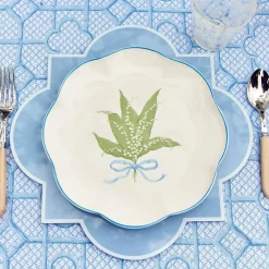 Scalloped Lily Of The Valley Dinner Plate|Mrs. Alice Clearance