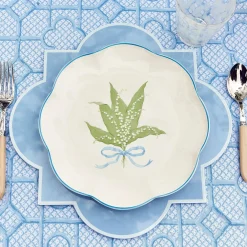 Scalloped Lily Of The Valley Dinner Plate (Set Of 4)|Mrs. Alice Sale