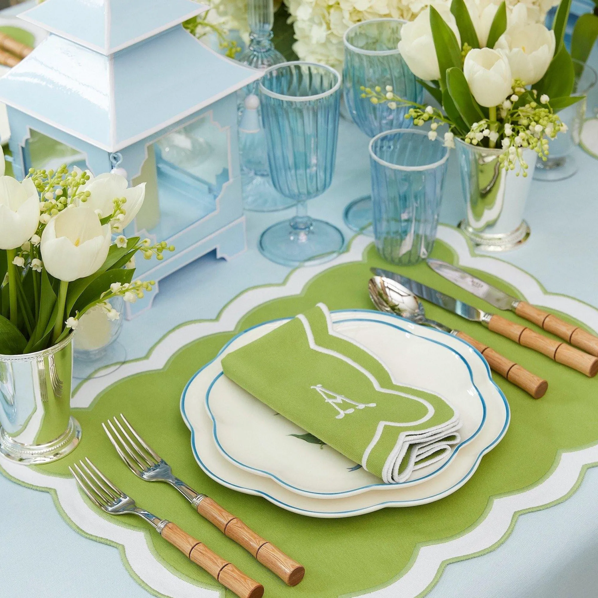 Scalloped Lily Of The Valley Starter Plate|Mrs. Alice New