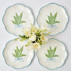 Scalloped Lily Of The Valley Dinner Plate (Set Of 4)|Mrs. Alice Outlet