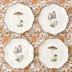 Scalloped Mushroom Starter Plates (Set Of 4)|Mrs. Alice Discount