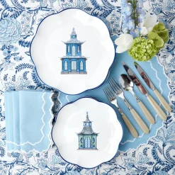 Scalloped Pagoda Dinner Plate (Set Of 4)|Mrs. Alice